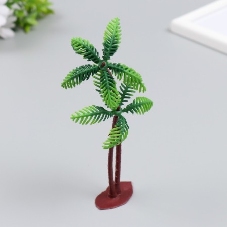 Decor for creating miniatures (trees) "Two palm trees" 14 cm-1