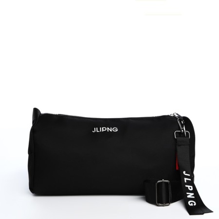 Youth bag with zipper, black color-1