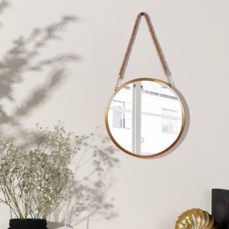 Wall mirror "entourage", D mirror surface 27.7 cm, golden color-1