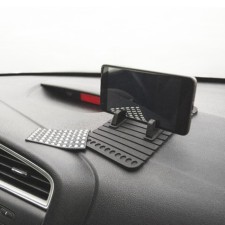 Anti -slip mat with a stand under the phone and phone number, black