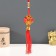 Plastic suspension, textile "Chinese flashlight with a bell" 4x4x18 cm