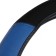 DSV steering wheel cover with inserts, perforation, neoprene, Black+ Blue, size M