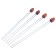 Double shampoos with wooden handles, length 38 cm, 4 pieces