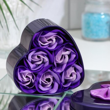 Soap roses, three -color, set of 6 pcs.-5