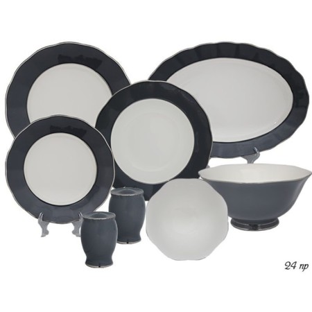 Dining Service Lenardi Gray, 24 items