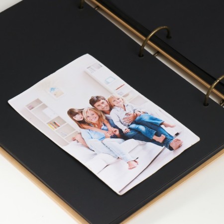 Photo album on rings 30 sheets "Recognition of love" Black sheets 26x18 cm-4
