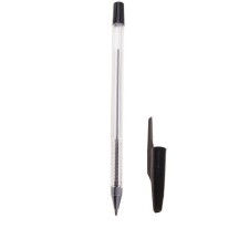 Ballic handle 0.5 mm, black rod, transparent body, black cap, corrugated holder