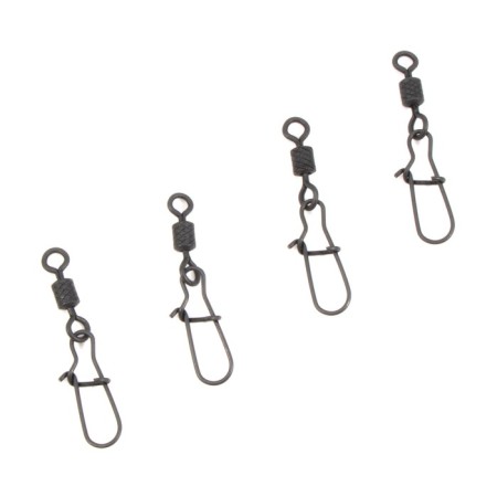 Twal with a fastener Namazu Pro Rolling Ribbed Swivel, Carbon, size 6. Test-27 kg-2