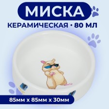 Ceramic bowl for rodents 