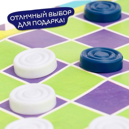 Board game 2 in 1 "checkers" and "backgammon"-4