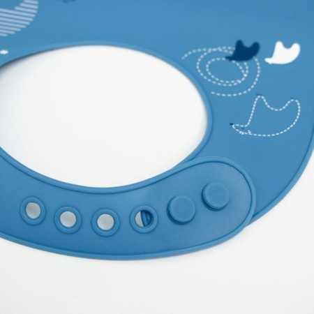 Blory for feeding "Northern Bear" silicone with pockets, blue color-2
