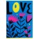 A4 notebook, 96 sheets in a cage on a clip of love you, cover coated cardboard, neon, mix