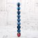 Set of balls plastic D-6 cm, 9 pcs "New Year's branches" blue