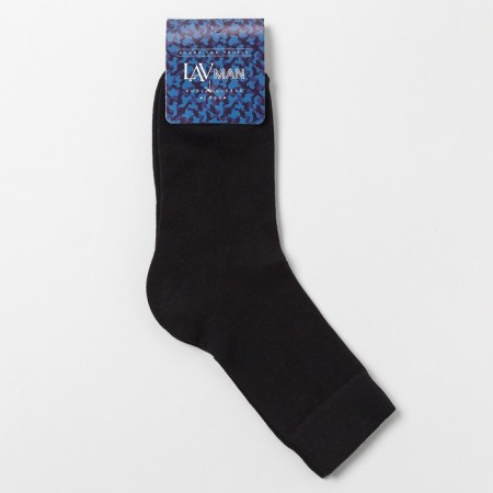 Men's socks with a terry next color is black, size 27-29-2