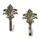 Hook for curtains ks010, one -rod, bronze color