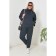 Female suit, size 56, dark blue color