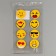 A set of stickers from EVA "Smiley", 8 pcs., Mix