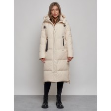 Coat insulated winter female, size 42, light-beige color