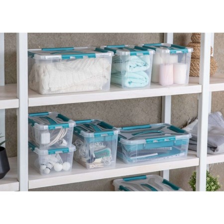 Universal Grand Box, the color is blue, with locks and an organizer insert, 6.65 liters.-5