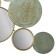 Wall metal decor with a mirror "Blue pastel" 58x5x115 cm