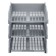A set of horizontal paper trays, Strong 3 pieces, on metal rods, gray