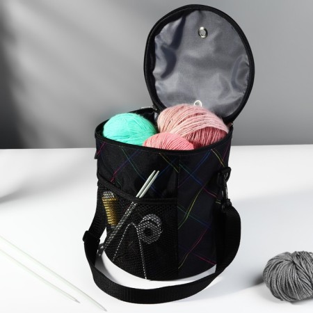 Folloer Bag "Neon", 2 adobs, d = 21 cm, 23 cm, black/multi-colored color-1