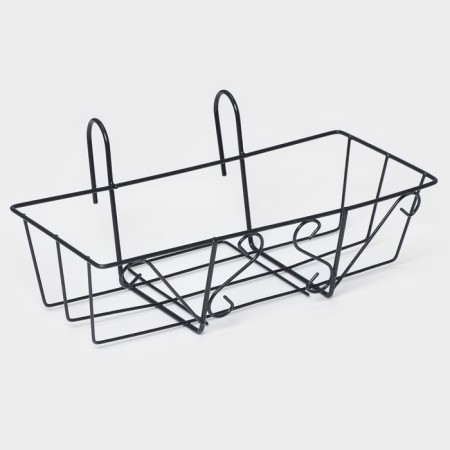 Flower stand balcony shares "Renaissance" 45.5 × 20 × 12 cm, black color-1