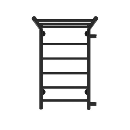 Water towel "Sanprise" Aurora P6, 400x700 mm, with a shelf, right, black matte