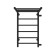 Water towel "Sanprise" Aurora P6, 400x700 mm, with a shelf, right, black matte