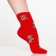 Winter women's socks "bears", red color, size 23-25 ​​(37-40)