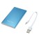 External battery Luazon PB-19, 4000 mAh, USB, 1 A, indicator, metal, blue