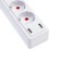 Extension cord Luazon Lighting, 3 sockets, 3 m, 10 A, 2200 W, 2x0.75 mm2, 2xUSB, with excavation, b