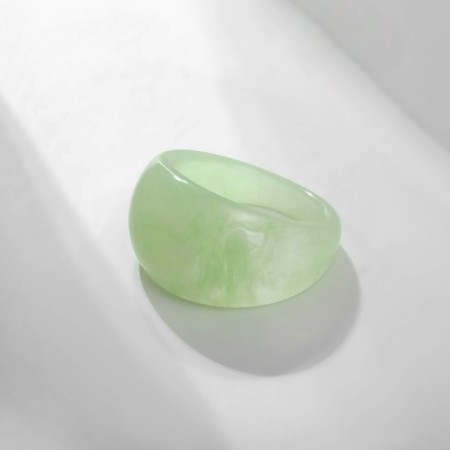 Ring "volume", green color, 17 size-2