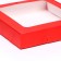 Self -charged box with a red window, 16 x 16 x 3 cm