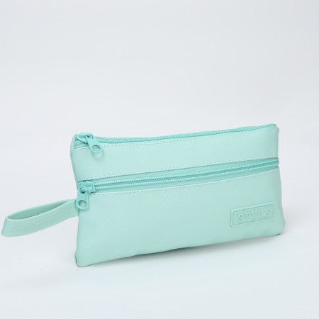 Cosmetic bag simple Style, 19.5*0.5*11, Department for Meln, N/Pocket, Green