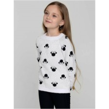 Джемпер для девочек Conte Elegant , рост 110-116 см, цвет classic white-black
