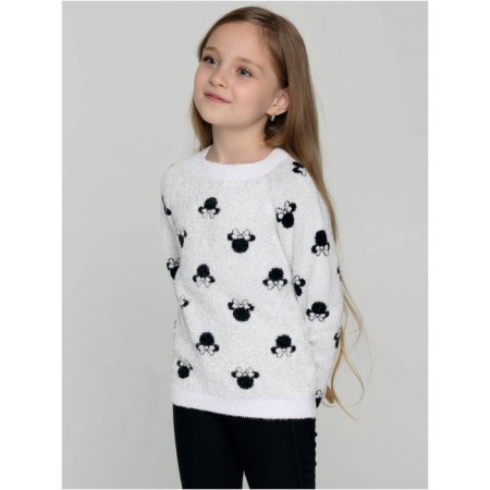 Джемпер для девочек Conte Elegant , рост 110-116 см, цвет classic white-black