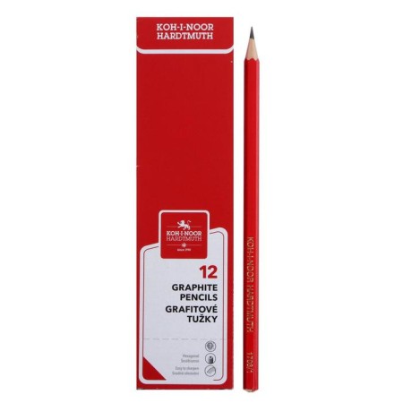Chernographic pencil Koh-I-Noor 1703 b alpha, red case, sharpened