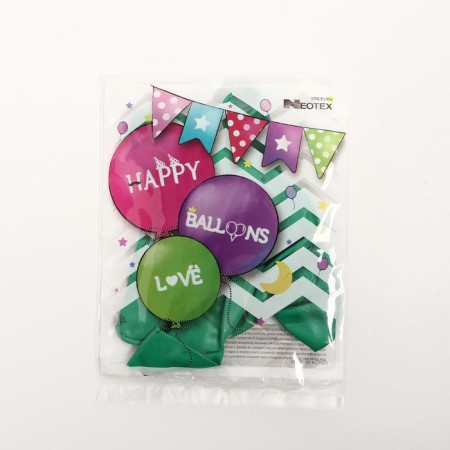Latex ball 12 ", standard, set of 5 pcs., Color light green-1