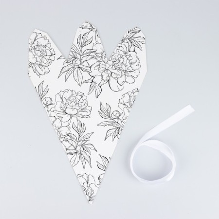 Carriage - hexagon for flowers "Contour flowers", white, 15 x 35 x 15 cm-6