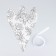 Carriage - hexagon for flowers "Contour flowers", white, 15 x 35 x 15 cm