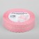The tape is decorative, reps, with openwork edge, 25 mm × 9.1 ± 0.5 m, pink color