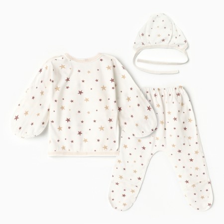 A set for newborns (swing/slider/cap), white/stars, height 62-5