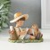 Souvenir Polystone "A boy in a clearing reads a book with a dog" 11x5.5x8.5 cm