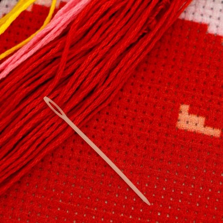 Cross -stitch "Cat with a ball", a set for creativity, 25 x 20 cm-6
