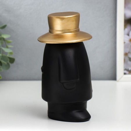 Souvenir Polystone "Mr. Incognito complete" black with gold 18x11x9cm-1