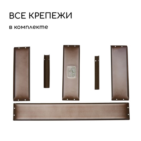 The flowerbed is galvanized "trapezoid", d = 100 cm, h = 15 cm, brown, Greengo-5