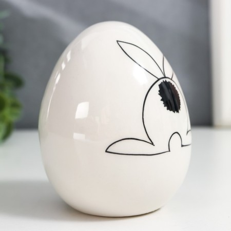 Souvenir Ceramics Egg "Hare tail" 6.3x6.3x9 cm-2