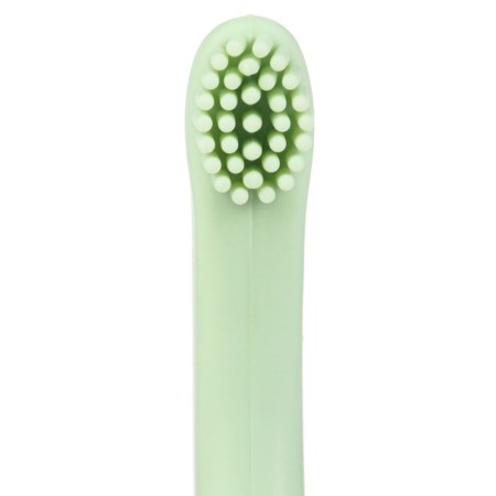 Silicone teether "swan", green color, crush me-3