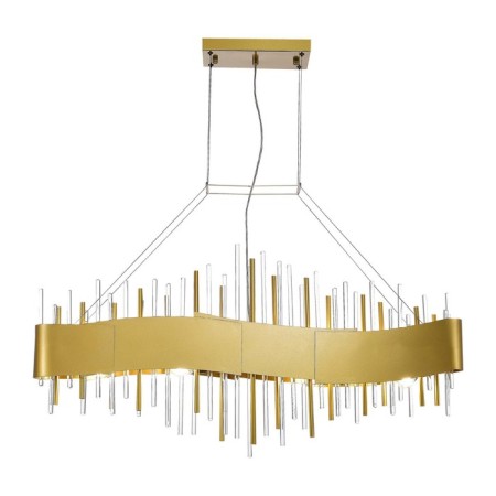 Suspended chandelier ST LUCE. SL1633.213.08. Olvera. 8x40 watts, E14, 100x15x42 cm, matte gold color-4
